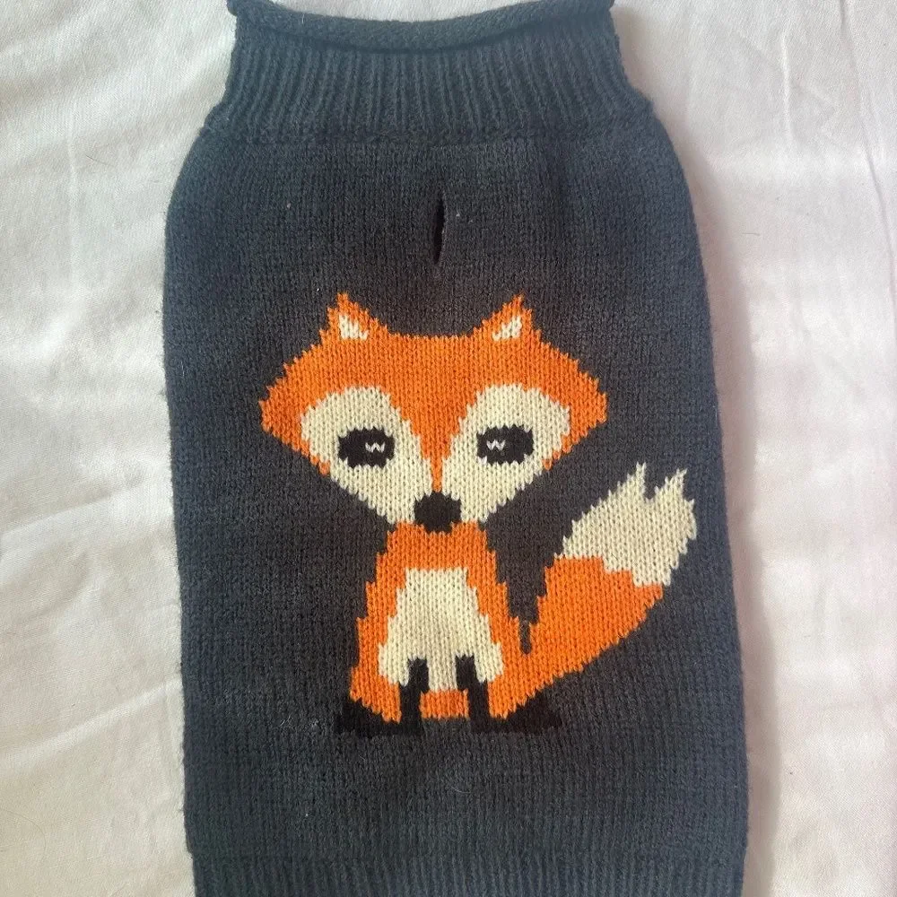 Knit Fox Dog Pet Sweater